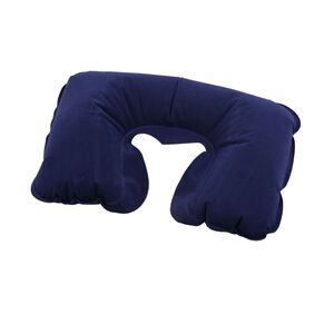 3 in 1 Travel Sleep Set Neck Inflatable Pillow Shade Eye Mask Earplugs Dark Blue